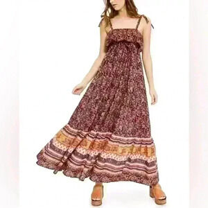 Free People Tangier Babydoll Maxi Dress Size Small